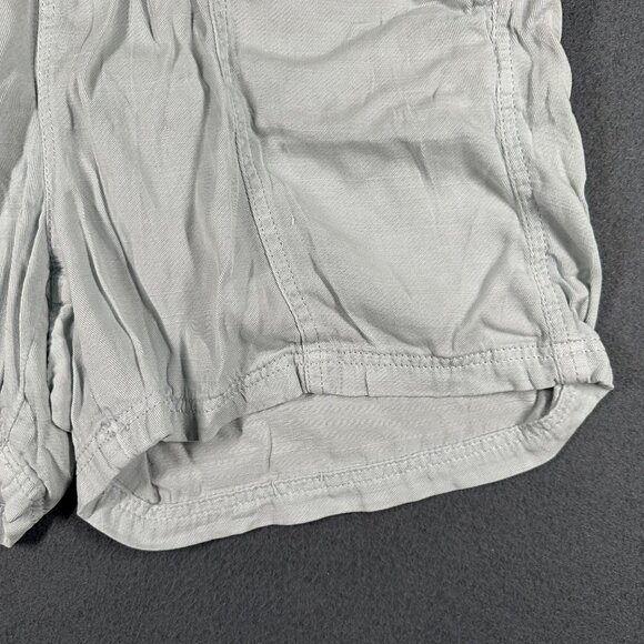 Sonoma Womens Medium Light Gray Linen Blend Pull-On Shorts Elastic Waist Pockets - Picture 5 of 14